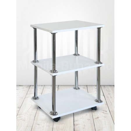 Carucior pentru cosmetica pe roti  alb  A-92